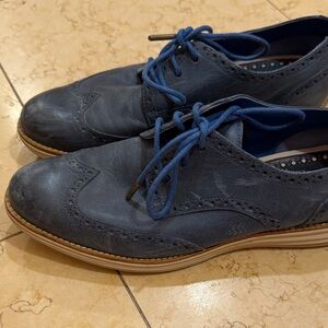 Coke Hahn Women's Navy Leather Oxfords sz 8